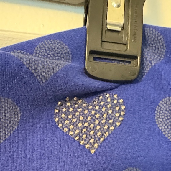 Express Black Yoga Pants with Blue Heart Waistband - Picture 3 of 4